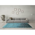 thumbnail image 3 of Ahgly Company Indoor Rectangle Oriental Light Blue Industrial Area Rugs, 7' x 9', 3 of 4