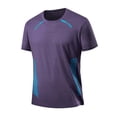 thumbnail image 2 of Tops para hombre, blusas y camisas de manga corta con cuello redondo para hombre, blusas casuales deportivas holgadas de manga corta con cuello redondo para hombre, blusas de poliéster para hombre, 2 of 4