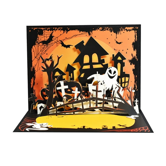 TwhqxjCN SpookHouses Halloween PopUp Card Halloween Greeting Card Lightweight Halloween Card PartyDecors for Kid Girls Boys Paper Jam