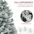 thumbnail image 4 of Christmas Trees HOMCOM 7.5ft Tall Prelit Artificial Christmas Tree Holiday Décor with 1188 Snow Flocked Branches, 500 Warm White LED Lights, Auto Open, Green,Artificial Christmas Trees, 4 of 10
