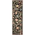 thumbnail image 2 of Safavieh Chelsea Baxter Bordered Wool Runner Rug, Black, 2'6" x 8', 2 of 10