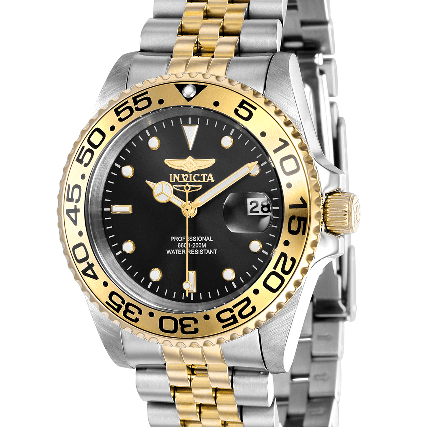 Invicta Lady 38Mm
Stainless Steel Gold + Steel
Black Dial Pc32 Quartz #2 Invicta Pro Diver Lady 38mm Stainless Steel Gold Black dial  main image 2