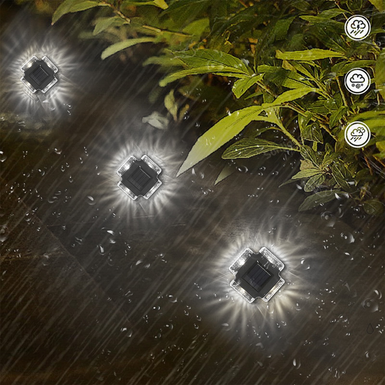 OEFNTAC Home and Kitchen Outdoor Solar Lights Light Sensor Rainproof Wall Lamp Courtyard Garage Garden IP65 Waterproof Solar Powered 3.54x3.54in