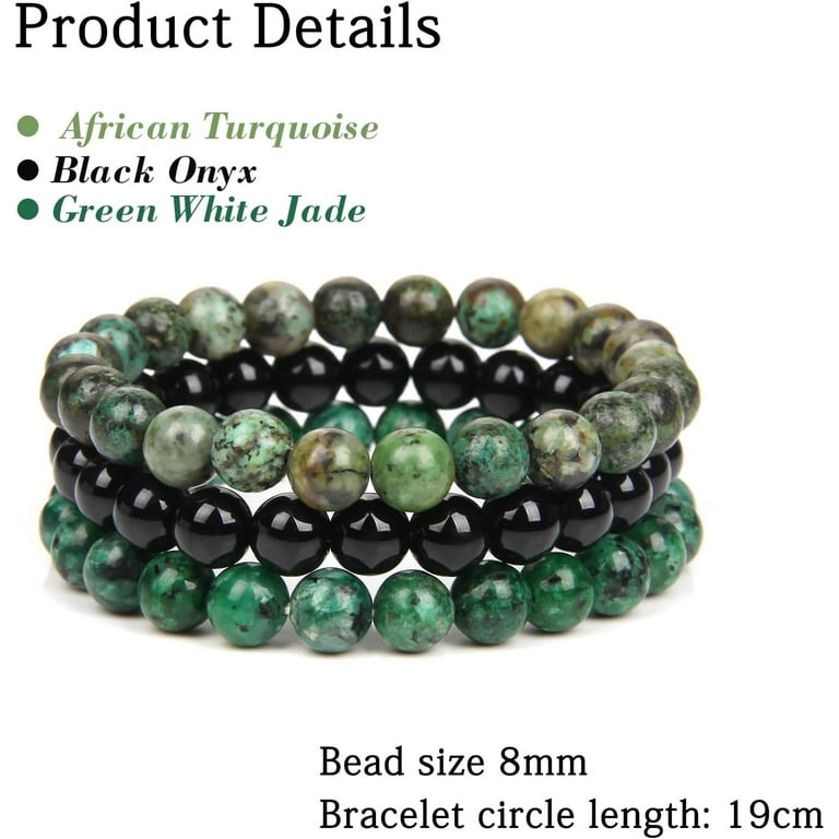 ブレスレット SK8ER ROCK Multi-beads gemstone bracelet 003 3 PCS Healing Crystal Bracelets for Women 8mm Natural Stone