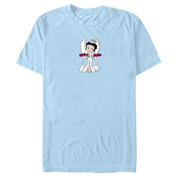Men's Betty Boop Angel Betty  Graphic Tee Light Blue Large