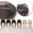 thumbnail image 5 of SEGO Hair Bangs Clip in Hair Extension 100% Human Hair Reddish Brown Clip on Hair French Fringe with Natural Flat Neat Bangs for Women Hairpiece, 5 of 8