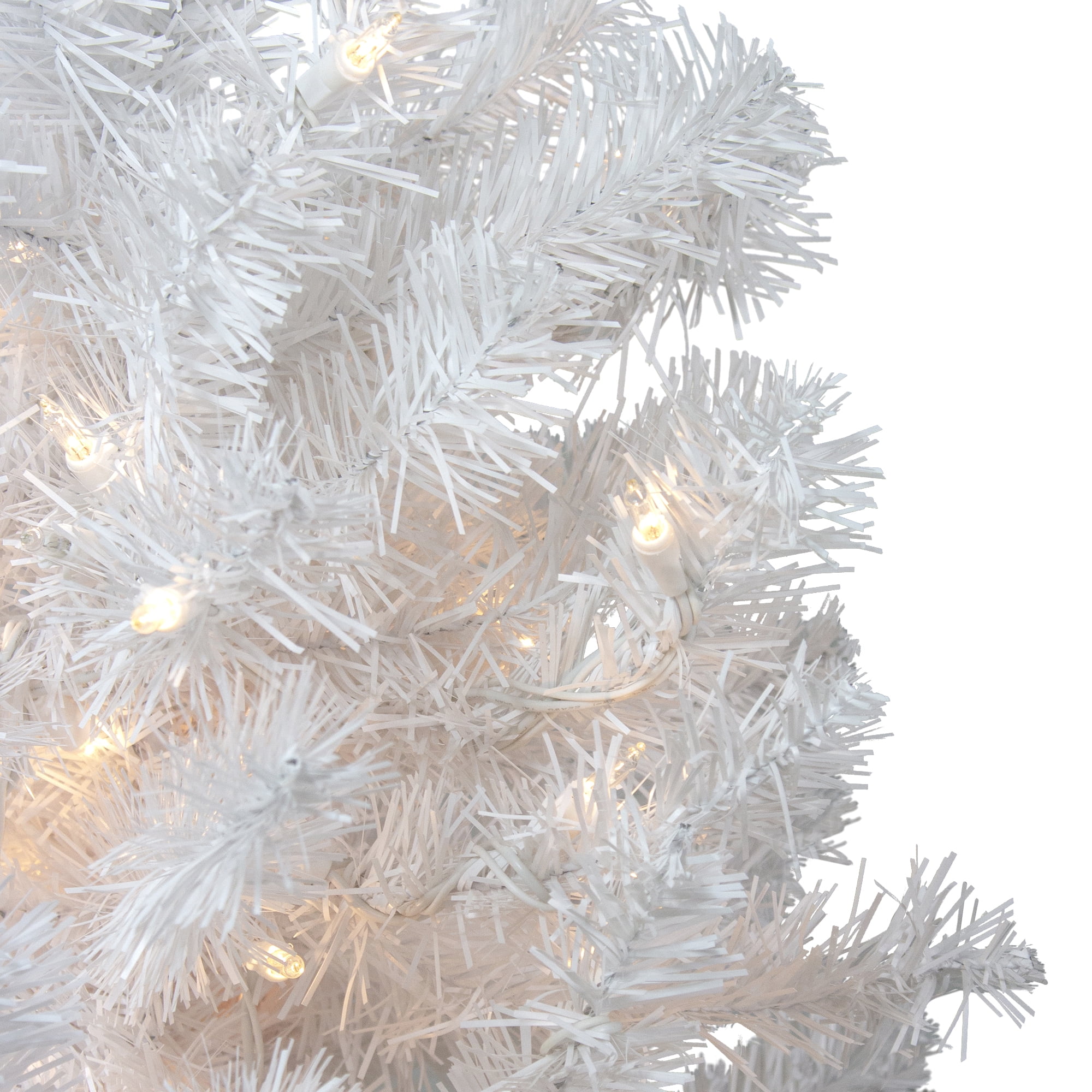 3' Pre-Lit Snow White Artificial Christmas Tree - Clear Lights