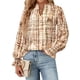 thumbnail image 2 of Blusa MASCOMODA de chifón floral con cuello en V y manga larga para mujer, 2 of 6