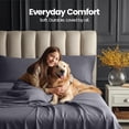 thumbnail image 3 of 4-Piece Extra Deep Pocket Sheet Set | Fits upto 21 Inch Mattresses, Soft Cooling Microfiber, Hotel Luxury, OEKO-TEX Certified | Utopia Bedding, King, Grey, 3 of 6
