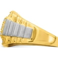 thumbnail image 3 of 14K Two-Tone Lab Grown Diamond Si1/Si2, G H I, Men's Ring (Size 10) Made In India rm7296-150-10ywlg, 3 of 5