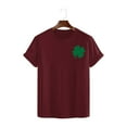 thumbnail image 3 of AherBiu Hauts de la Saint-Patrick pour Femmes Manches Courtes Imprimés Décontractés Basiques, 3 of 7