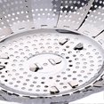 thumbnail image 3 of Steamer Basket for Vegetable Pot, Steaming, Food, Stainless Steel, Foldable, Expandable, S, 3 of 4