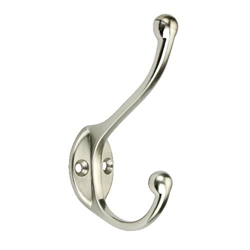 ​Shiny Chrome S-Shaped Hook with Screw Mounting - Heavy-Duty 5kg Capacity for Bathroom, Door, Closet Organization