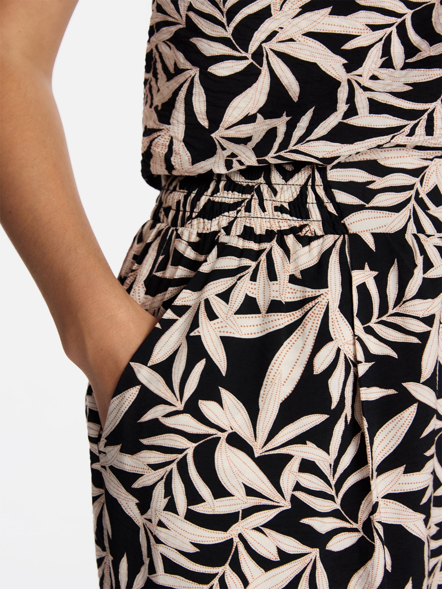 Time and Tru Women's Wide Leg Print Pants, Sizes XS-XXXL