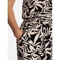 thumbnail image 5 of Time and Tru Women's Wide Leg Print Pants, Sizes XS-XXXL, 5 of 6