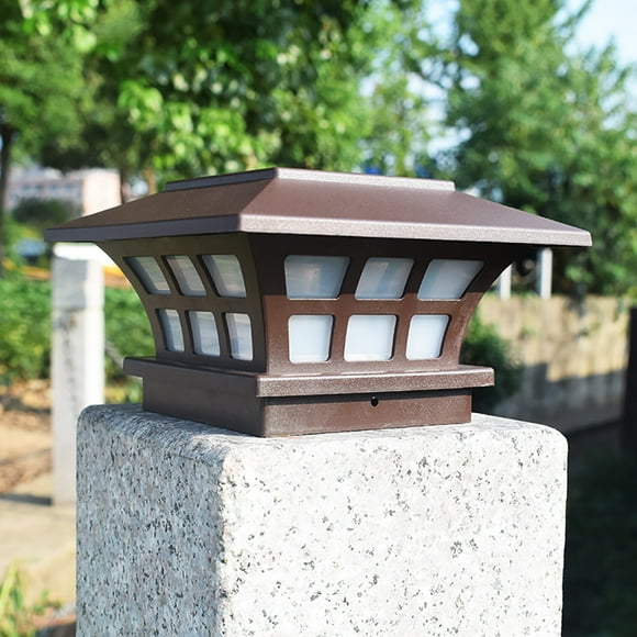 Rwvbm Solar Lamp Post Light, Decorative Courtyard Lighting with Warm Glow for Charming Outdoor Ambiance Garden Light for Yard Home Christmas Lamp Decor Sale Savings(Brown)