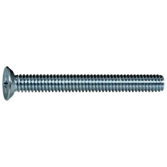 #8-32 x 1-1/2" Zinc Phillips Flat Undercut Head Machine Screws (12 pcs.)