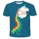 thumbnail image 1 of Camiseta con estampado de unicornio en 3D de verano, camiseta de unicornio rosa bonita, camisetas de verano para niñas, ropa de dibujos animados para niños, camisetas casuales para adolescentes Gao Jinjia LED, 1 of 2