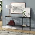 thumbnail image 4 of Henn&Hart 14" Rustic Oak/Brass Finish Metal/Fabric Table Lamp, 4 of 9