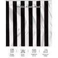 thumbnail image 5 of BLack White Stripes Simple Bed Skirt Geometric Bed Skirts King Size 18 Inch Drop, Wrap Around Dust Ruffle&nbsp;Bedskirt with Adjustable Elastic Belt for Queen Size Beds, 5 of 7