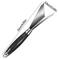 thumbnail image 3 of Stainless Steel Fruit Push Knife | 304 Polished Steel Carving Cutter | Triangular Blade | Ergonomic Non-Slip Wood Handle | Rust Resistant | 23x5.8cm | Home Kitchen Accessory, 3 of 9