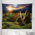 thumbnail image 1 of King Tapestry, Arthur Camelot Myth in England Ireland Fields Invincible Myth Image, Fabric Wall Hanging Decor for Bedroom Living Room Dorm, 5 Sizes, Green Blue and Red, by Ambesonne, 1 of 1