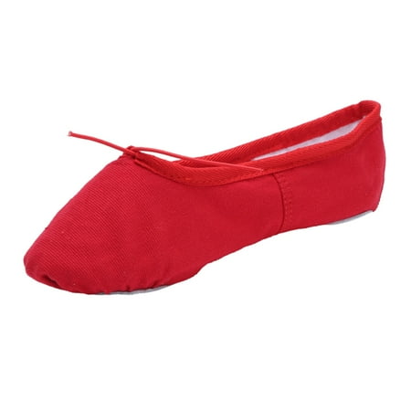 

Shpwfbe Shoes Girls Ballet Elastic Band Dance Canvas Gymnastics Flats Split Sole New Years Decorations Gifts