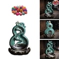 thumbnail image 4 of de cerámica, soporte de de reflujo, de té, quemador de en cascada, adorno de budismo, decoración para hogar, salón de Calabaza Macarena Incensario de incienso de reflujo, 4 of 7