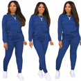thumbnail image 5 of Conjunto de 2 piezas para mujer, conjunto de dos piezas, chándal para mujer, suéter, pantalones, conjuntos de 2 piezas, trajes con cuello redondo, venta al por mayor, 5 of 5