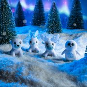 The Elf on the Shelf Noorah Snow Sculpture Surprise – Magical Arctic Fox Toy with Mini Plush Inside (1 of 4 Styles)