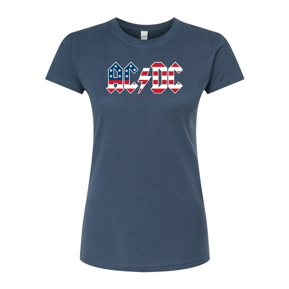 ACDC - Americana Logo - Juniors Fitted Graphic T-Shirt