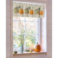 thumbnail image 4 of Fall Valances for Windows, Thanksgiving Pumpkin Green Eucalyptus Leaves Rod Pocket Short Window Valance Curtains Holiday Window Treatment for Kitchen Living Room Bathroom, 54"x18", 4 of 6