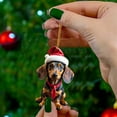 thumbnail image 2 of Funny Animal Christmas Ornament - Dachshund Goat Elk Pig Acrylic Figurine for Xmas Tree Decor, Farm Animal Holiday Gift Idea, 2 of 8