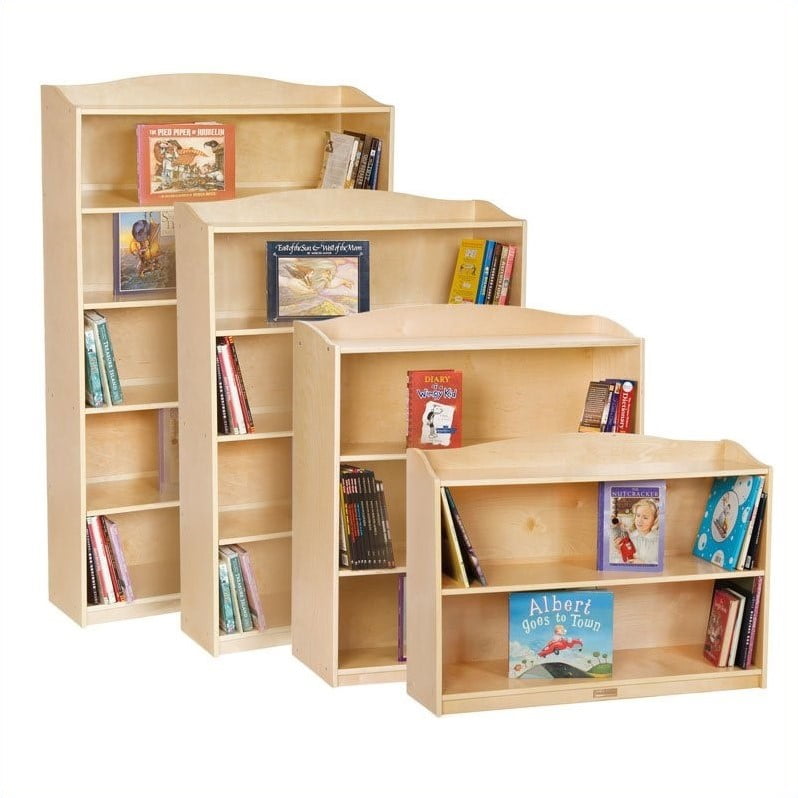 Guidecraft Classroom Furniture Kids 7 Shelf Wood Bookcase in Natural Walmart Canada