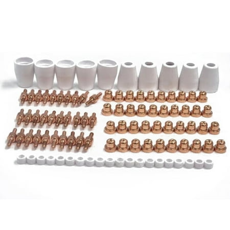 

Aibecy 100pcs PT31 Extend Plasma Torch Nozzle Electrodes Nozzles Kit LG40A Accessory Set