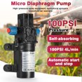 thumbnail image 2 of 18V 60W Micro Diaphragm Water Pump Automatic Switch 4L/min High Pressure Car Wash Water Sprayer, 2 of 9