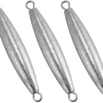 Dr.Fish 5 Pack Trolling Sinker Inline Lead Fishing Weight Vertical Lead Double Ring Fishing Sinker Bottom Fishing Freshwater 1oz-8oz