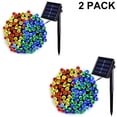 thumbnail image 1 of Juego de 2 luces solares navideñas de cadena, 200 LED, 72,2 pies, impermeables para exteriores, 8 modos de luces solares para jardín, patio, fiesta, árbol, decoraciones navideñas (cuatro, 1 of 5