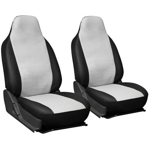 Oxgord 2Piece Integrated Faux Leather Bucket Seat Covers, Universal