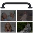 thumbnail image 5 of SupreGear 16" Bathroom Grab Bar, 201 Stainless Steel, Non-Slip Black Wall Mounted Rail, 5 of 8