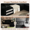 thumbnail image 5 of Toject 37" Sectional Sofa Ottomans, No Assembly Couch Footrest, Modular Sectional Couches Ottoman for Living Room, Plush Corduroy, Black, 5 of 5