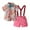 Pink, variant on Herrnalise Baby Boys Gentleman Outfit Suits, Infant Boys Short Pants Set, Short Sleeve Shirt+Suspender Pants+Bow Tie