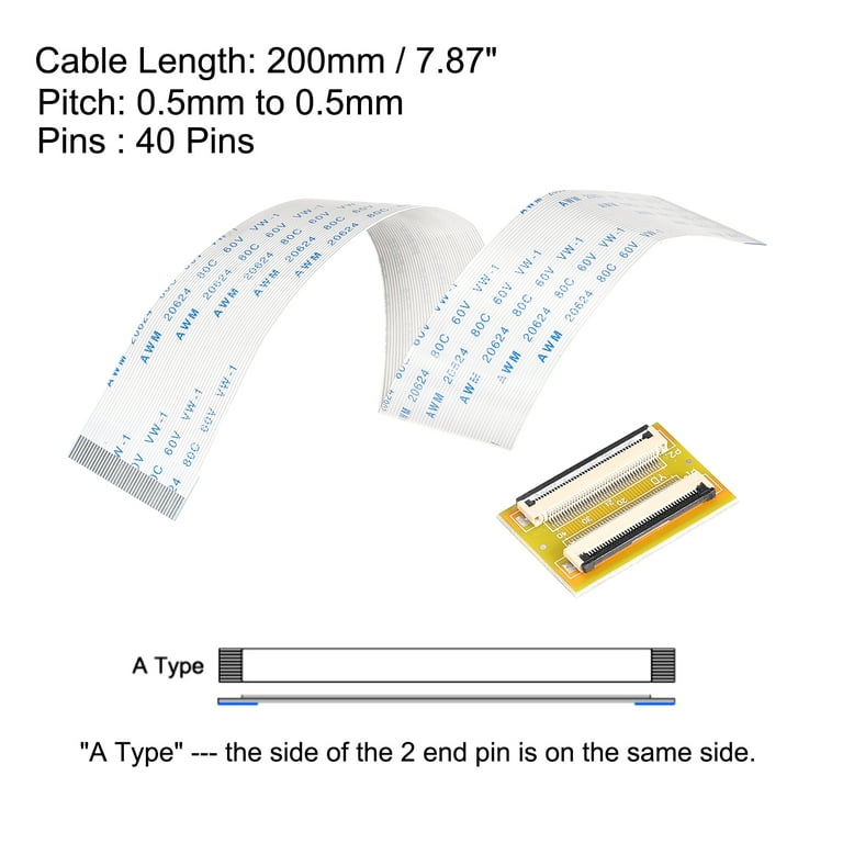 40 Pin Male to Male wire ribbon cable 30cm – CorsoMotion
