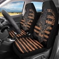 thumbnail image 2 of Garronmavis Front Car Seat Cover American Flag Deer 2 Pack Breathable Car Seat Cover of 2 Elastic Interior Accessories Easy to Install Universal fit for Most of SUV,Sedan,Trucks, 2 of 7