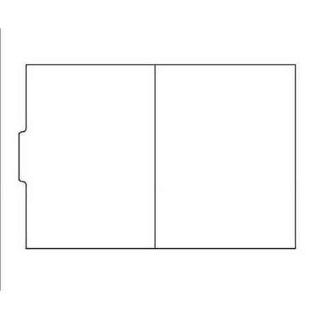 Print-Ready Center-Tab File Folder (8-1/2" x 12"), 1-UP, Die-Cut on 12" x 18" Manilla 150lb Tag Paper - 100 Sheets (Folders)