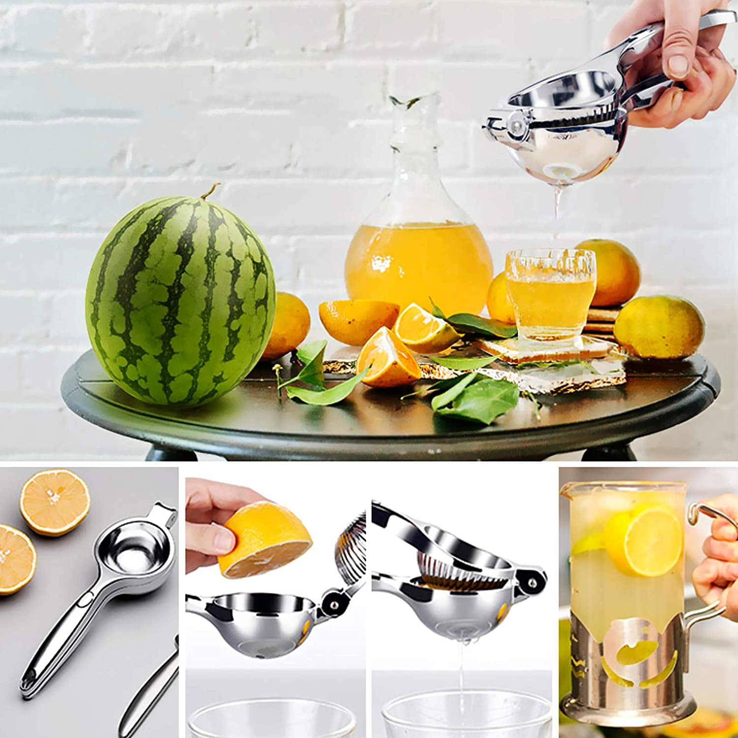 Metal Stainless Steel Lemon Squeezer, Manual Press Citrus Juicer, Lime Squeezer For Squeeze The Freshest Juice