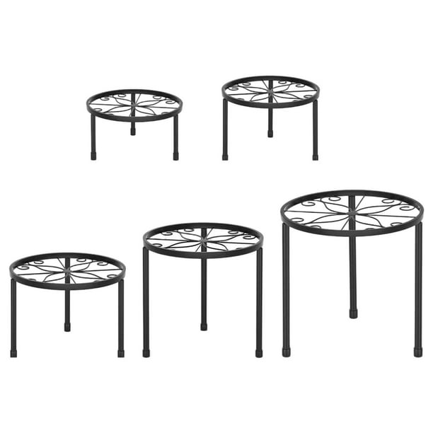 Soporte para macetas,Estante para macetas de hierro con soporte para trípode,Soporte para plantas de 5 tamaños diferentes para el jardín de su casa,Estante en maceta de exhibición de planta