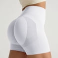 thumbnail image 2 of felwors Women Seamless High Waisted Booty Lifting Shorts Buttery Soft Tummy Control Yoga Pilates Gym Workout Athletic Biker Shorts White for Size XL, 2 of 9