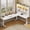 White, variant on SEDETA Electric L-Shaped Standing Gaming Desk with Hutch & Pegboard, Height Adjustable Corner Computer Desk with Smart RGB Lights & Charging Station for Home Office, Black