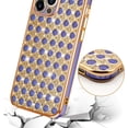 thumbnail image 5 of Glitter Case Compatible with iPhone 13 Pro Max Cute Case for Women Girls Luxury Crystal Shiny Bling 3D Diamond Jewelry Rhinestone Slim Soft TPU Bumper Protective Sparkly Cover Girly Case Purple, 5 of 14